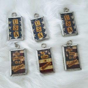 Military Glass Pendant